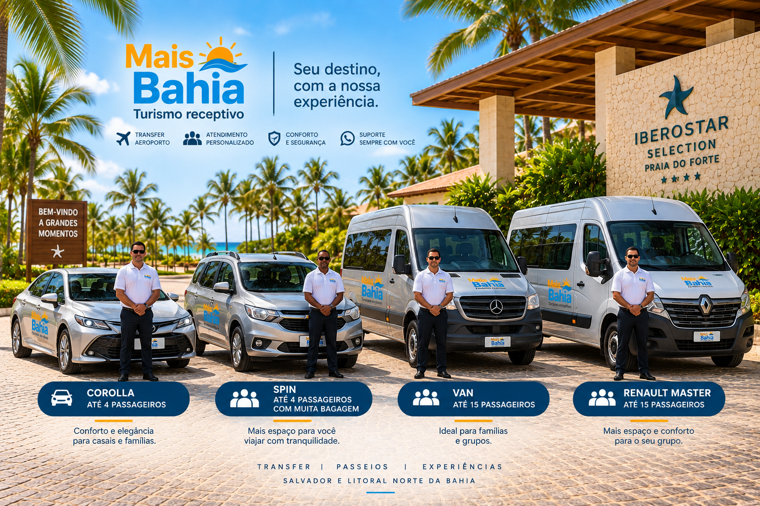 Frota Mais Bahia Turismo – Transfer Iberostar Selection Frota da Mais Bahia Turismo para transfer ao Iberostar Selection Praia do Forte